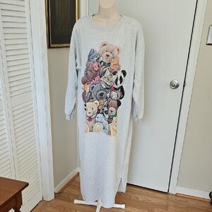 Vintage Personal Identity Swestshirt Nightgown Size L Cats, Kittens, Plushies